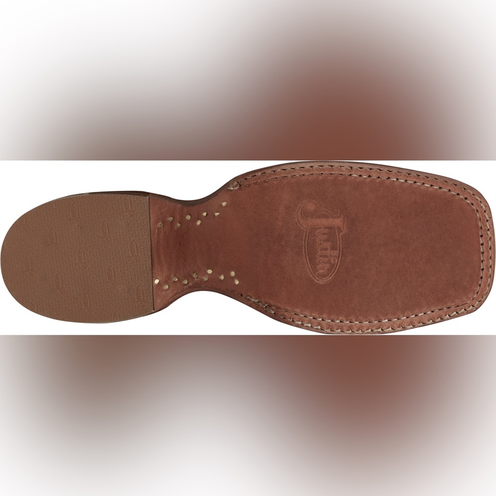 JUSTIN BOOTS WOMEN'S AQHA DUSTY BROWN SQUARE TOE WESTERN BOOTS AQ7020 - Picture 6 of 10